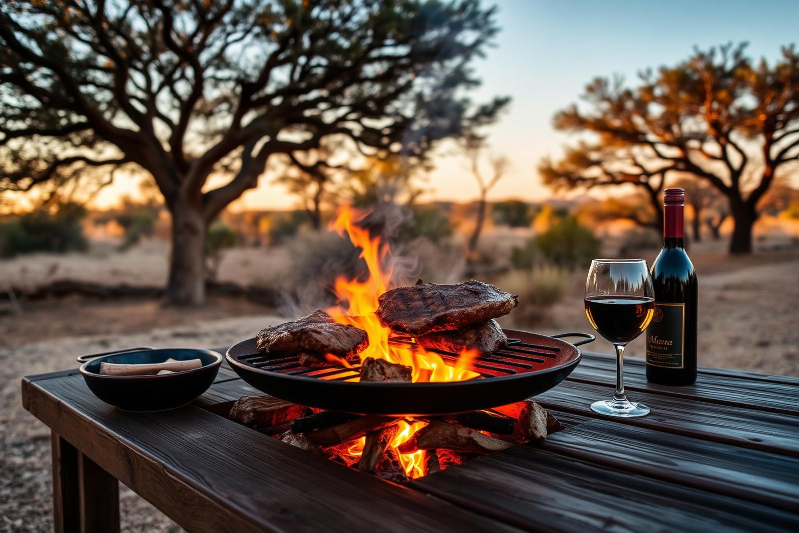 Bush braai after the evening drive.