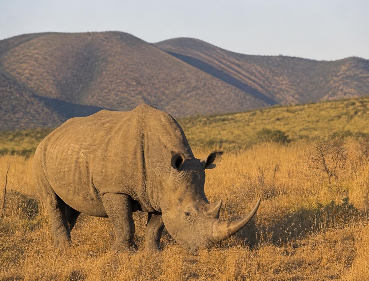 White rhino in Pilanesberg — twenty minutes from your room.